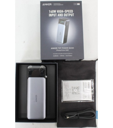 SALE OUT. Anker 737 Power Bank Gen 2 B2C - UN Black Iteration 1 | A1289011 | 24000 mAh | Black | DEMO