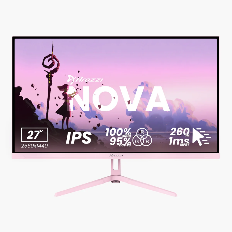 Arozzi Nova 27" IPS, 260Hz, Computer Monitor - Pink Arozzi Nova 27" IPS, 260Hz, Computer Monitor - Pink