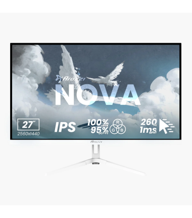 Arozzi Nova 27" IPS, 260Hz, Computer Monitor - White