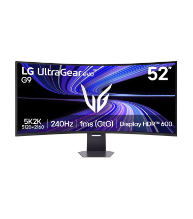 LG UltraGear evo G9 52G930B-B | 52 " | VA | WUHD | 21:9 | 240 Hz | 1 ms | 5120 x 2160 pixels | 400 cd/m² | Black