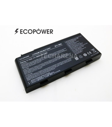 MSI BTY-M6D EcoPower 6600mAh baterija 73Wh