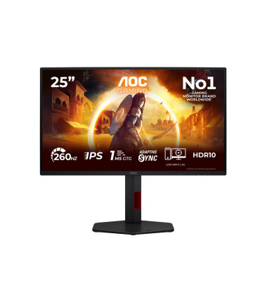 AOC | 25G4ZR | 25 " | Fast IPS | FHD | 16:9 | 240 Hz | 0.5 ms | 1920 x 1080 pixels | 300 cd/m² | HDMI ports quantity 2 | Black