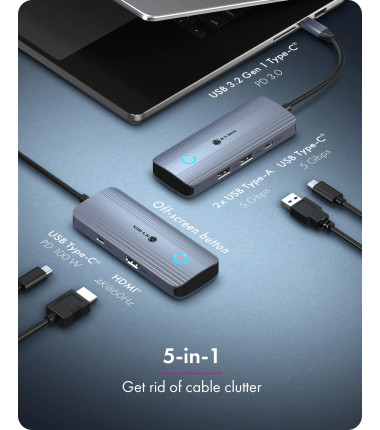 Raidsonic Spade Dock 4081 (Off-Screen Button) | IB-DK4081-SO