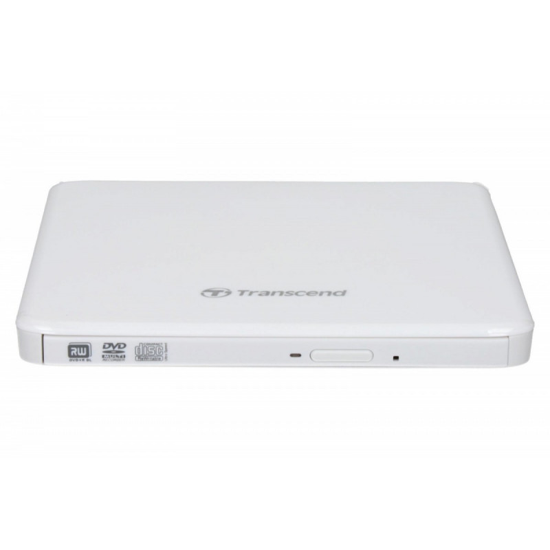 Išorinis optinis USB įrenginys Transcend 8X DVD Writer White ULTRA SLIM 13.9mm
