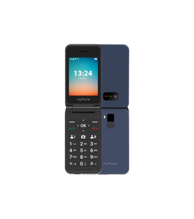 myPhone Flip | LTE | Navy Blue | 2.8 " | TFT | 48 MB | 128 MB | Bluetooth | 2.1 | USB version Type-C | Built-in camera | Main ca