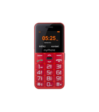 myPhone | Halo Easy | Red | 1.77 " | TFT | 24 MB | 32 MB | Single SIM | Bluetooth | Main camera resolution 0.3 MP | 1000 mAh