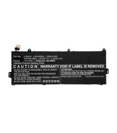 HP l32654-005 LG04XL Pavilion 15 CP replacement battery - label view