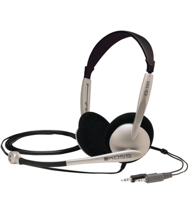 Koss | Headphones | CS100 | Wired | On-Ear | Microphone | Black/Gold