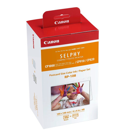Canon Color Ink/Paper Set for SELPHY CP1300 Printer | RP-108