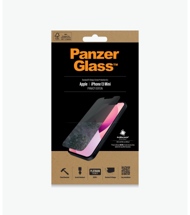 PanzerGlass | Apple | iPhone 13 Mini | Tempered glass | Black | Crystal clear, Resistant to scratches and bacteria, Shock absorb