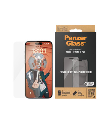 PanzerGlass | Screen protector | Apple | IPhone 15 Plus | Glass | Transparent