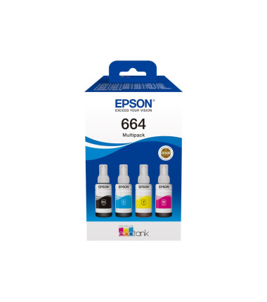 Epson 664 EcoTank 4-colour multipack | Epson C13T66464A | 664 EcoTank 4-colour multipack | Ink tank | Black, yellow, cyan, magen