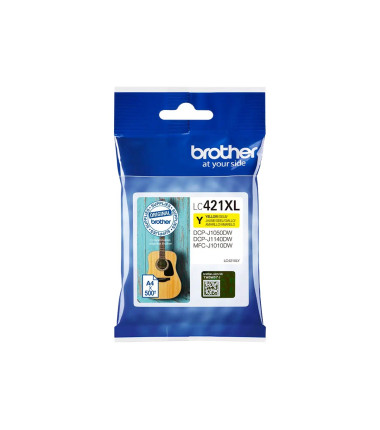 Brother LC421XLY Ink Cartridge, Yellow | Brother LC421XLY | Ink Cartridge | Yellow