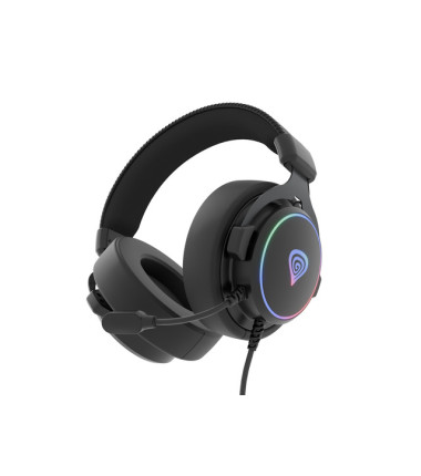 Genesis | Gaming Headset | Neon 764 | Wired | Over-Ear | Microphone | Black