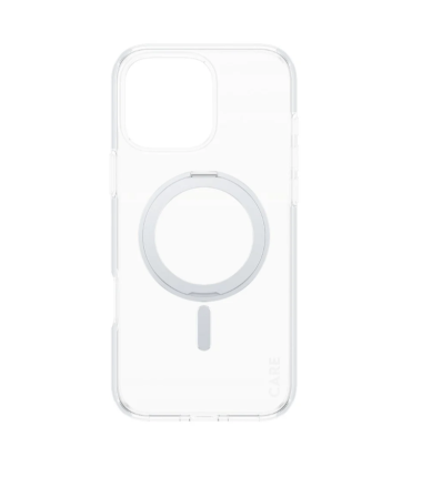 CARE Feature Case | Back cover | Apple | iPhone 16 Pro Max | Recycled plastic | Silver | Kickstand & MagSafe