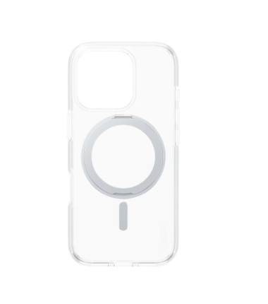 CARE Feature Case | Back cover | Apple | iPhone 16 PRO | Recycled plastic | Silver | Kickstand & MagSafe