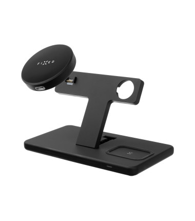 Fixed | MagPowerstation 3-in-1 wireless charging stand with MagSafe mount support | FIXMPOS-BK | Black