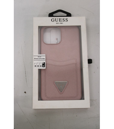 SALE OUT. Guess GUHCP13XPSATPP iPhone 13 Pro Max 6,7" różowy/pink hardcase SaffianoTriangle Logo Cardslot DIRTY PACKAGING | SALE