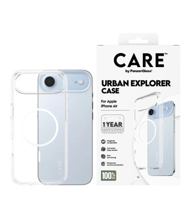 PanzerGlass Back cover | Apple | iPhone Air | Recycled plastic | Transparent | Urban Explorer w. White MagSafe