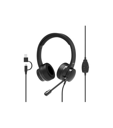 PORT CONNECT | USB Comfortable Stereo Office Microphone Headset | Built-in microphone | Wired | Black