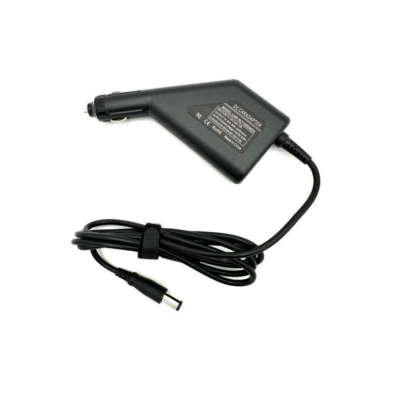 Dell 90W car charger 19.5V 4.62A 7.4x5.0mm with USB fast charging - label view