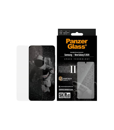 PanzerGlass Ceramic Screen Protector Samsung New Galaxy S26 | Ultra-Wide Fit w. EasyAligner | PanzerGlass