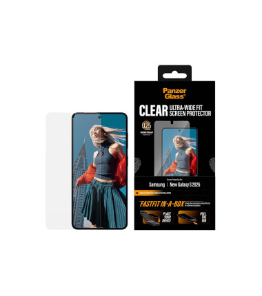 PanzerGlass Screen Protector Samsung New Galaxy S26 | Ultra-Wide Fit w. FASTFIT IN-A-BOX | PanzerGlass