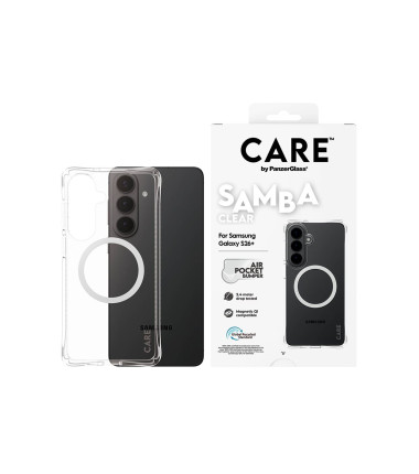 CARE by PanzerGlass Samba Case Transparent w. White Qi Samsung New Galaxy S26 Plus | PanzerGlass