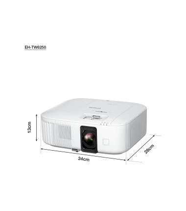 Epson | EH-TW6250 | 4K PRO-UHD 3840 x 2160 (2 x 1920 x 1080) | 2800 ANSI lumens | White | Lamp warranty 12 month(s) | Wi-Fi