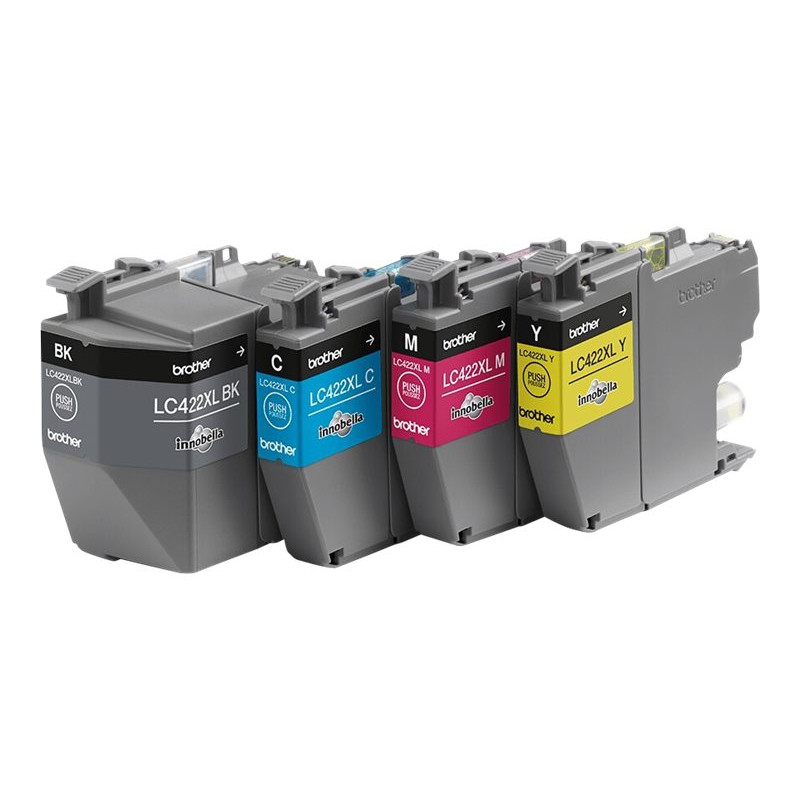 Brother LC422XLVAL, Ink Cartridge, Black, Cyan, Magenta, Yellow