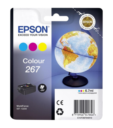 Epson 267 Tri-colour Ink Cartridge, Ink, Cyan, Magenta, Yellow
