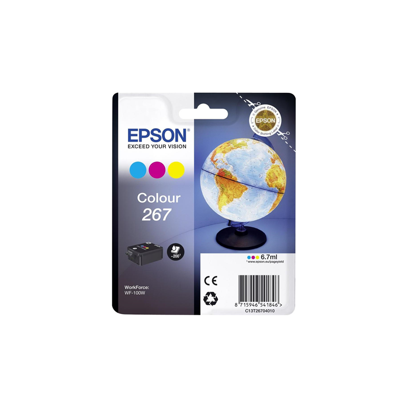 Epson 267 Tri-colour Ink Cartridge, Ink, Cyan, Magenta, Yellow