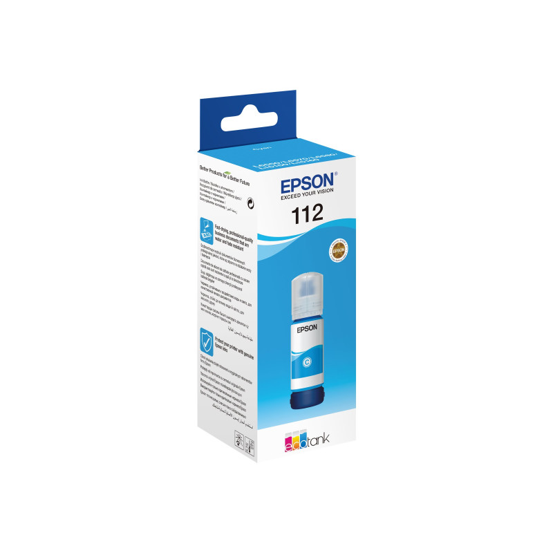 Epson 112 EcoTank Pigment, C13T06C24A, Ink Bottle, Cyan