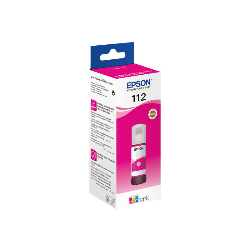 Epson 112 EcoTank Pigment, C13T06C34A, Ink Bottle, Magenta