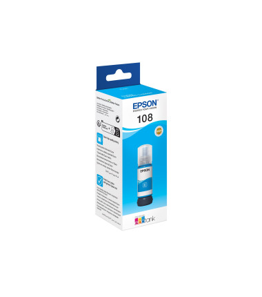 Epson 108 EcoTank | Ink Bottle | Cyan