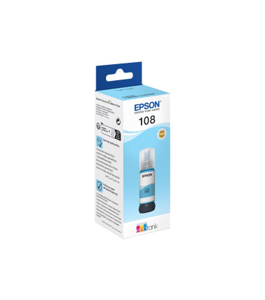 Epson 108 EcoTank | Ink Bottle | Light Cyan