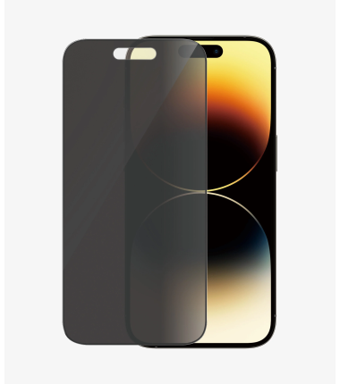 PanzerGlass | Screen protector | Apple | iPhone 14 Pro | Glass | Black | Ultra-Wide Fit, Easy installation, Privacy Filter, Fing