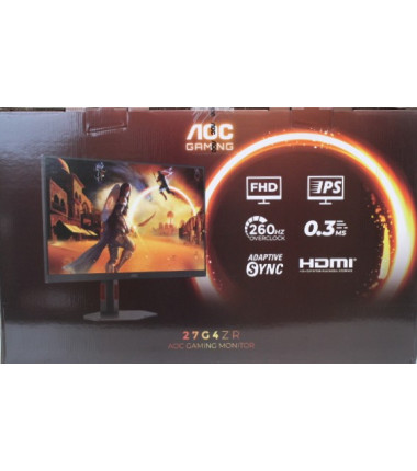 SALE OUT. AOC Gaming 27G4ZR 27" 1920x1080/1ms/300cd/m², HDMI, DisplayPort, Headphone Out, SALE OUT., AOC, 27G4ZR, 27 ", Fas