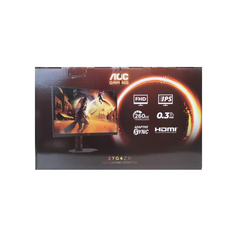 SALE OUT. AOC Gaming 27G4ZR 27" 1920x1080/1ms/300cd/m², HDMI, DisplayPort, Headphone Out, SALE OUT., AOC, 27G4ZR, 27 ", Fas