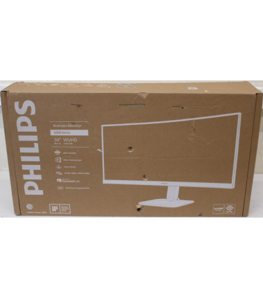 SALE OUT. PHILIPS 34B2U5900C/00 34" DUAL Mode Curved Business monitor 21:9/5120x2160/350cdm2/2ms/DP HDMI USB-C, SALE OUT., Phi