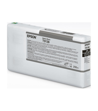 EPSON T91380N Matte Black Ink Cartridge (200ml), Epson C13T91380N, Epson T9138 - matte black - original - ink cartridge, Epso