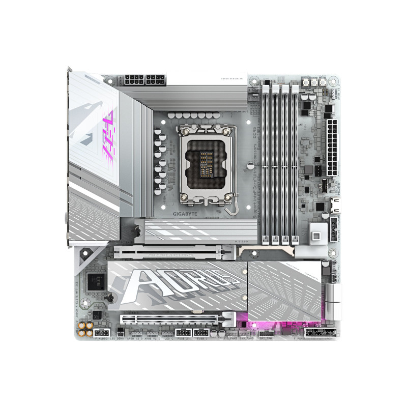 Gigabyte Z890M A ELITE WF7 ICE, Processor family Intel, Processor socket LGA1851, DDR5, Supported hard disk drive interfaces