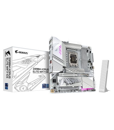Gigabyte Z890M A ELITE WF7 ICE | Processor family Intel | Processor socket LGA1851 | DDR5 | Supported hard disk drive interfaces