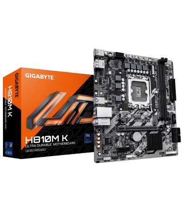 Gigabyte H810M K | Processor family Intel | Processor socket LGA1851 | DDR5 | Supported hard disk drive interfaces M.2, SATA | N