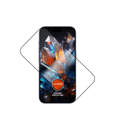 Fixed Screen protector | Apple | iPhone 17 Pro | Tempered glass | Black | Armor with Anti-dust applicator and AR layer