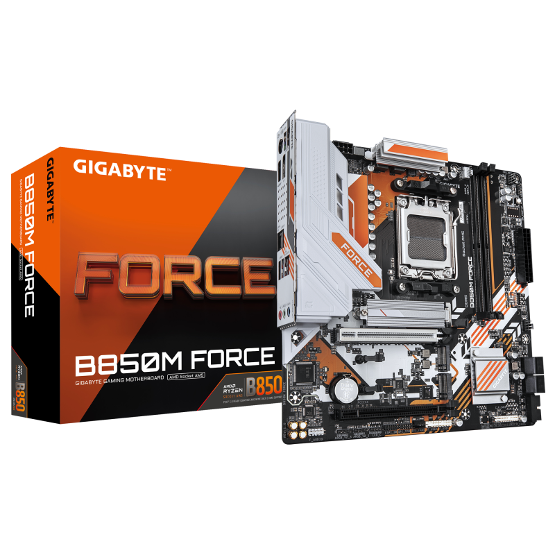 Gigabyte B850M FORCE (rev. 1.0), Processor family AMD, Processor socket AM5, DDR5, Supported hard disk drive interfaces SATA
