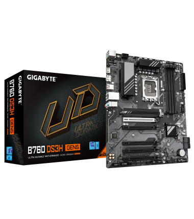 Gigabyte B760 DS3H GEN5 | Processor family Intel | Processor socket LGA1700 | DDR5 | Supported hard disk drive interfaces M.2, S