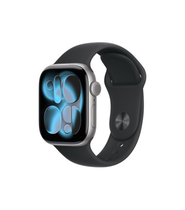 Apple Watch Series 11 GPS + Cellular 42mm Space Grey Aluminium Case with Black Sport Band - M/L, Apple