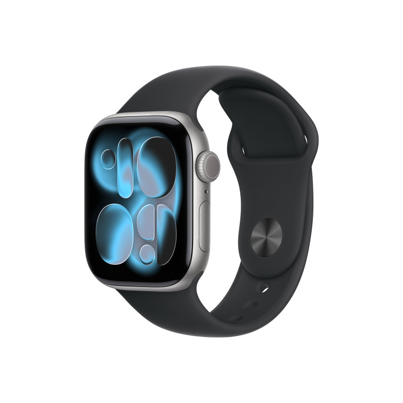 Apple Watch Series 11 GPS + Cellular 42mm Space Grey Aluminium Case with Black Sport Band - M/L, Apple Apple Watch Series 11 GPS + Cellular 42mm Space Grey Aluminium Case with Black Sport Band - M/L, Apple