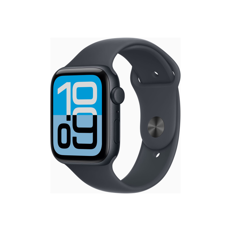 Apple Watch SE 3 GPS 44mm Midnight Aluminium Case with Midnight Sport Band - S/M, Apple